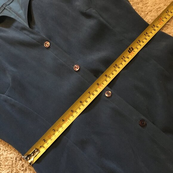 Vintage 90s Garage Soft Faux Suede Long Button Down Dress - Picture 12 of 16